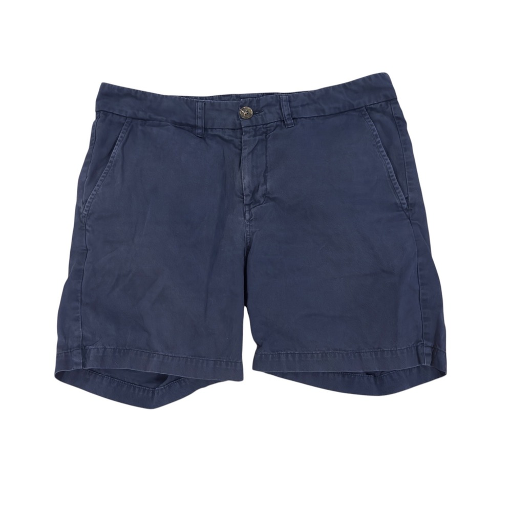Peter Manning New York Men's Size 33 (6.5" Inseam) Navy Blue Chino Cotton Shorts